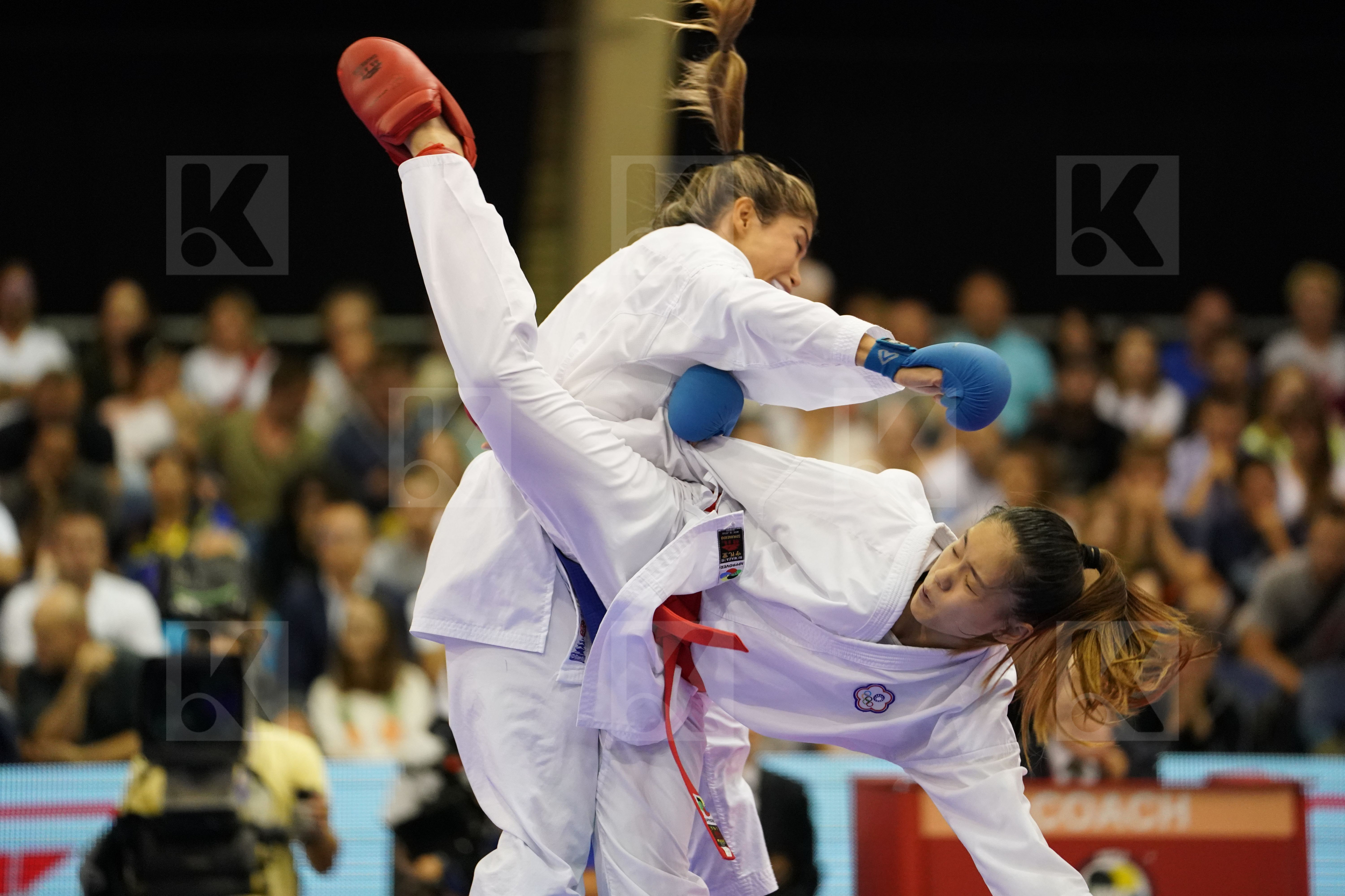 Brazil Chinese Taipei Female Kumite -55kg Gold match Kumizaki Valeria Wen Tzu-Yun